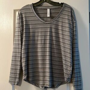 Athleta Striped Stretch Top Like New